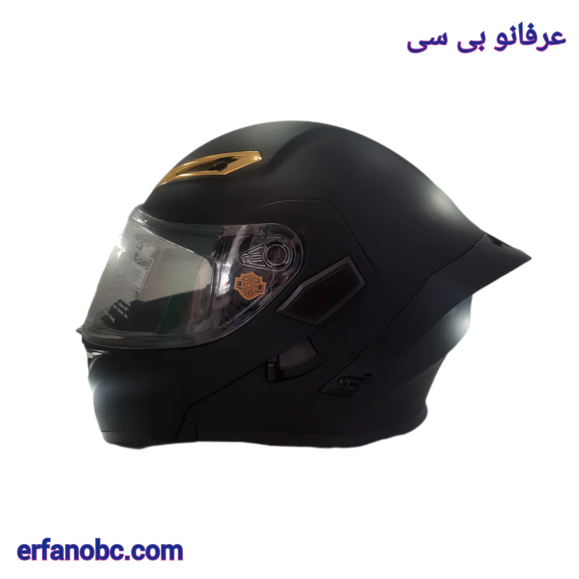 کلاه کاسکت فک متحرک گایک رنگ مشکی مات