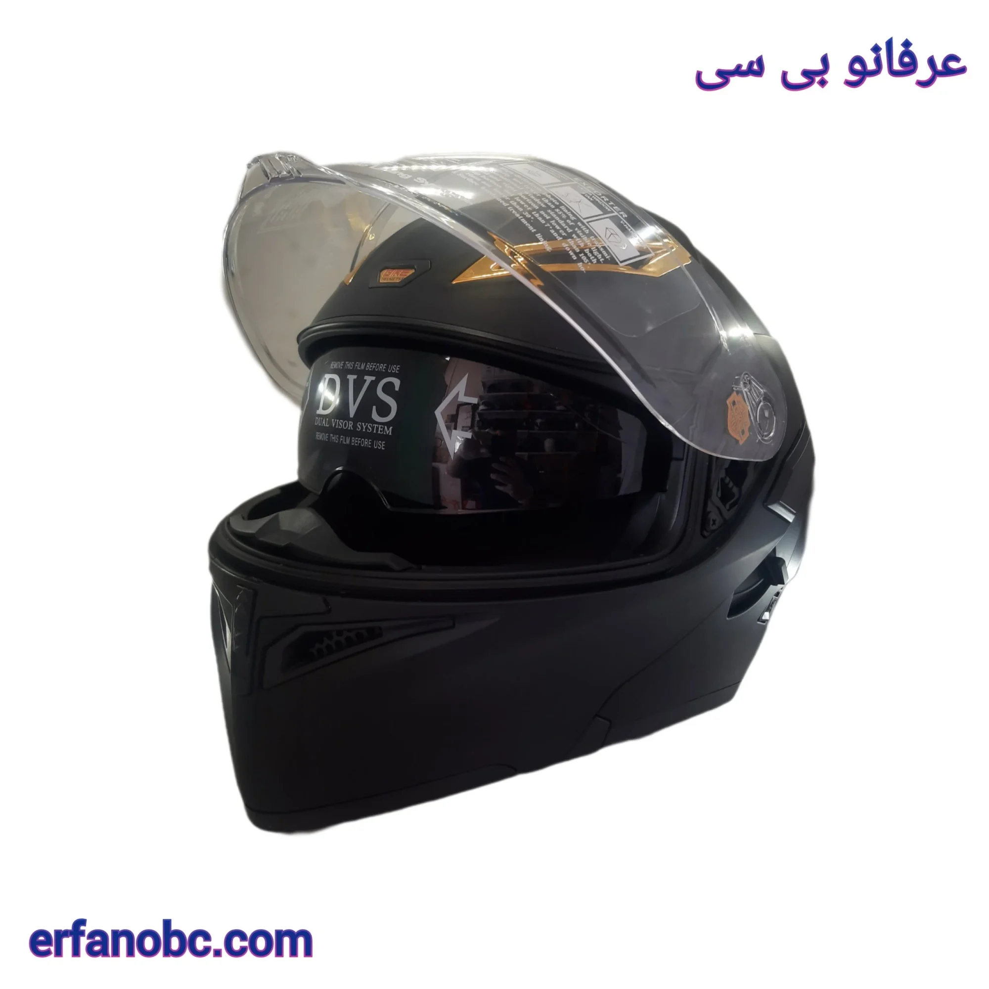 کلاه کاسکت فک متحرک گایک رنگ مشکی مات - تصویر 6