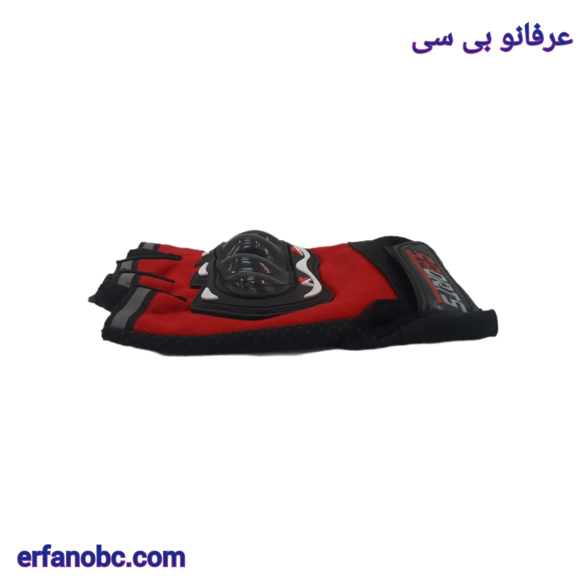 دستکش نیم پنجه رنگ قرمز