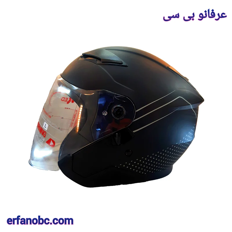 کلاه کاسکت بدون فک ردلاین مدل 956 رنگ مشکی طوسی